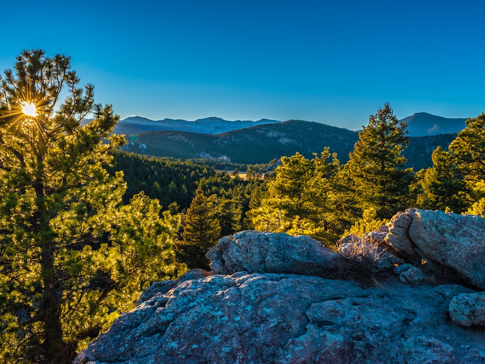 Beautiful Sunset Over Evergreen, Colorado